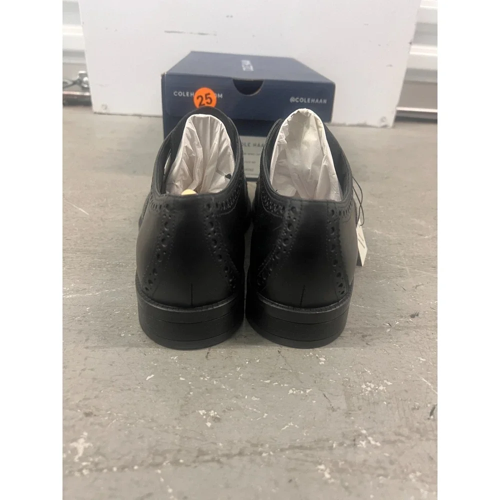 Cole Haan Modern‎ Essentials C34262 Oxford Mens US 8M Black Wingtip Dress Shoes